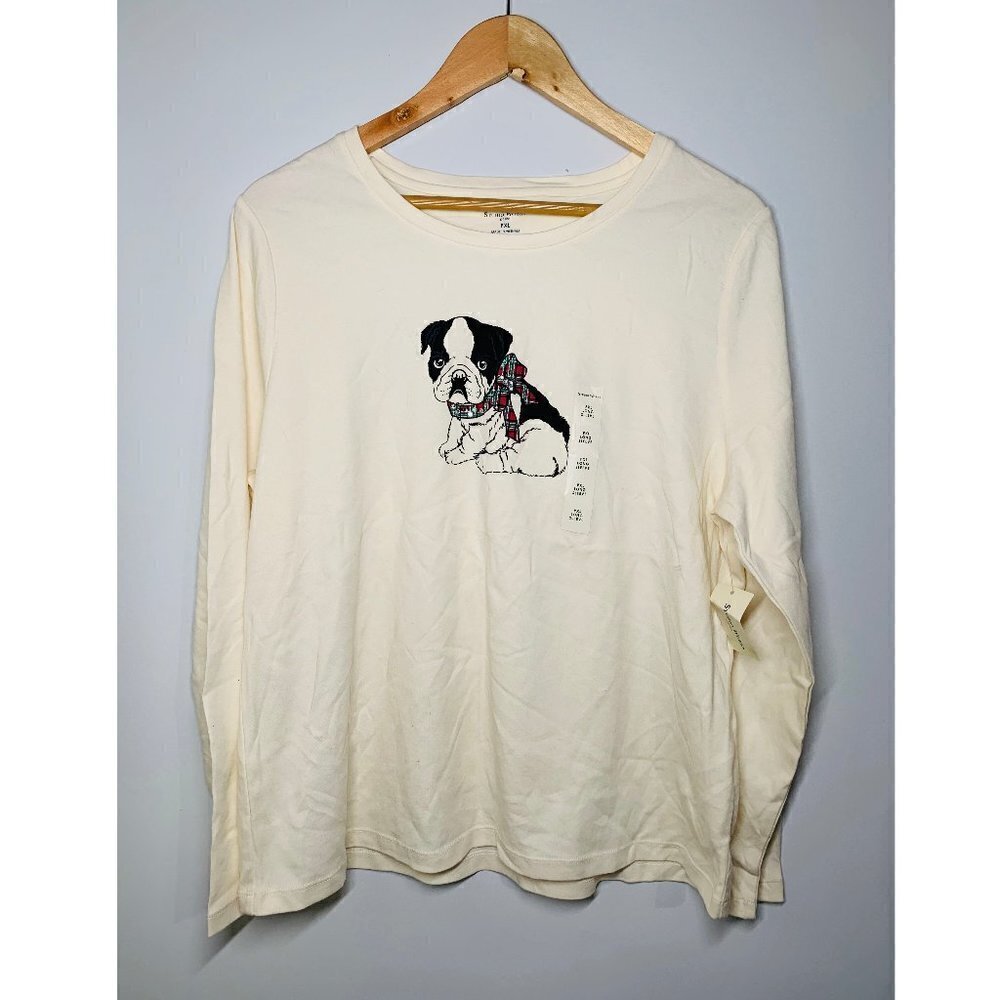 Studio Works Ladies Cream Dog Tee Shirt PXL